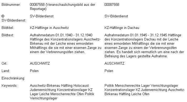 Vergleich der Angaben im Portal der DIZ München GmbH