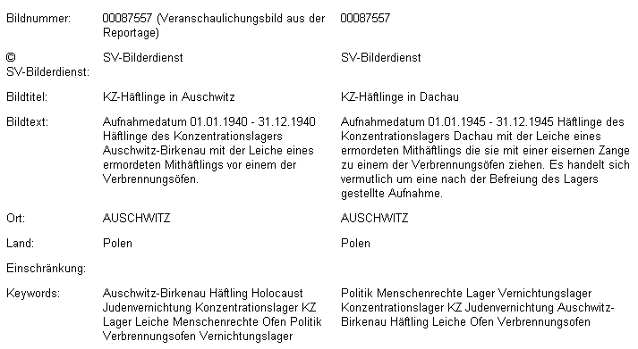 Vergleich der Angaben im Portal der DIZ München GmbH